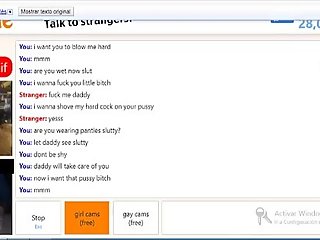 Obedient teen slut being dirty for big dick on omegle