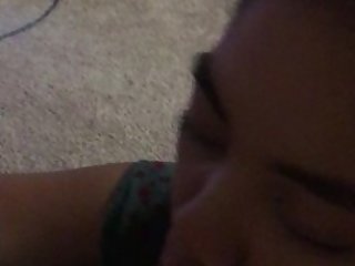 Cute filipina teen giving her boyfriend head