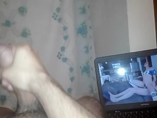 masturbating watching porn #14