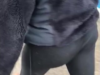 April Jiggly Booty Walking In Detroit