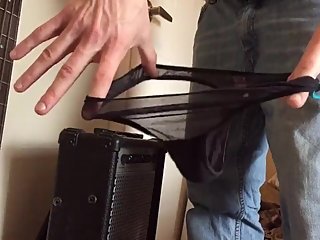Teen hides thong in stepfathers bass guitar