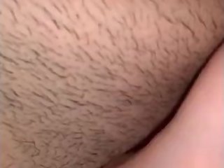 Maghen rubs her clit while taking dick