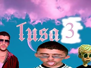 Bad Buny cachondo coje con Becky G mientras mi papa dispara a mi mama