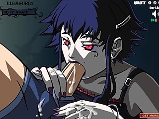 Umeko Gentle vampire - Gothic vampire sucks cock