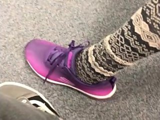 ME AND MY GIRLFRIEND PUT OUR FEET NEXT TO EACHOTHER NSFW IN PUBLIC