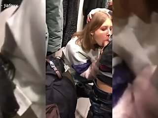 BLOWJOB IN A PUBLIC DRESSING ROOM. Add me on Snаpchat! Usernаme: jiafoхx