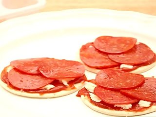 you're listening to italian music while you make pizza lunchables